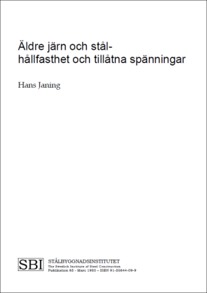 Äldre järn och stål-hållfasthet och tillåtna spänningar