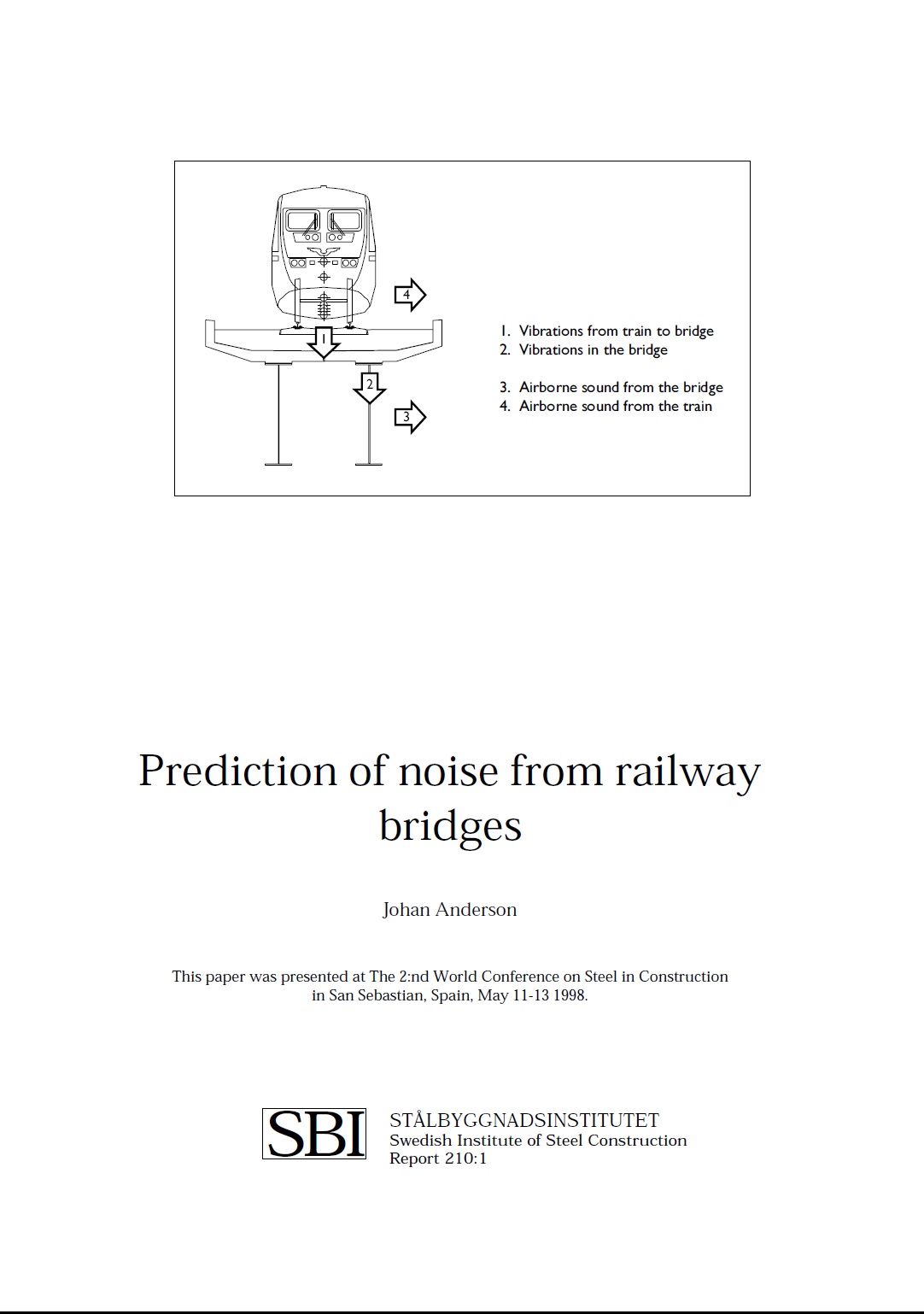 Prediction of noise from railway bridges