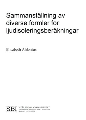 Sammanställning av diverse formler för ljudisoleringsberäkningar